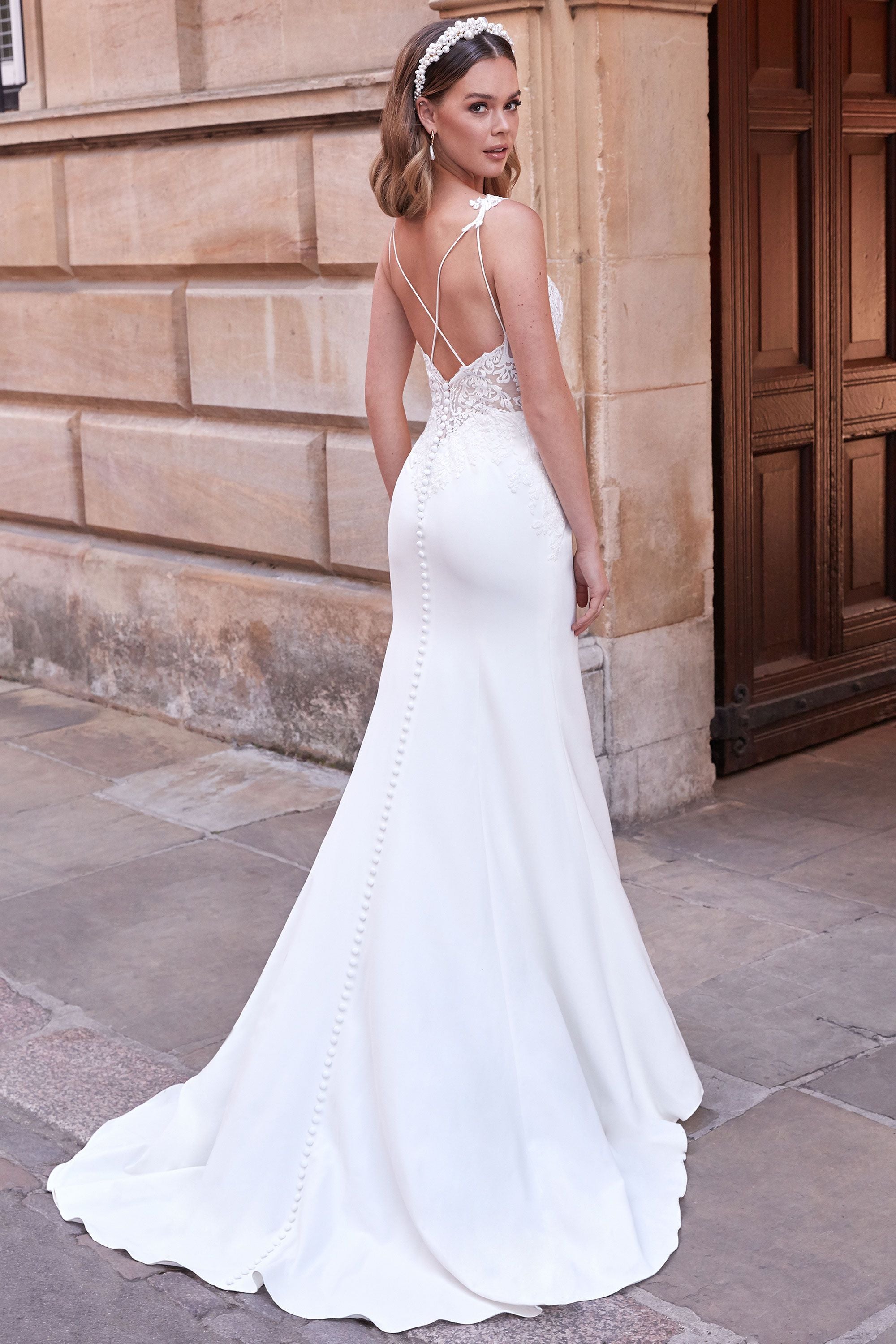 Criss Cross Back Wedding Dress