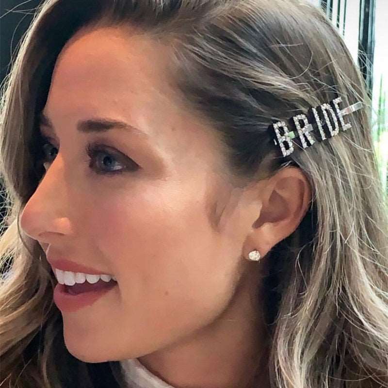 Bridesmaid team bride to be Hair Clip Wristband Bracelet Wedding Bridal Ahower Bachelorette night Party favor - Blossom Wedding