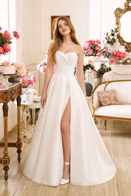 Mikado Strapless Sweetheart A-line Gown 11061