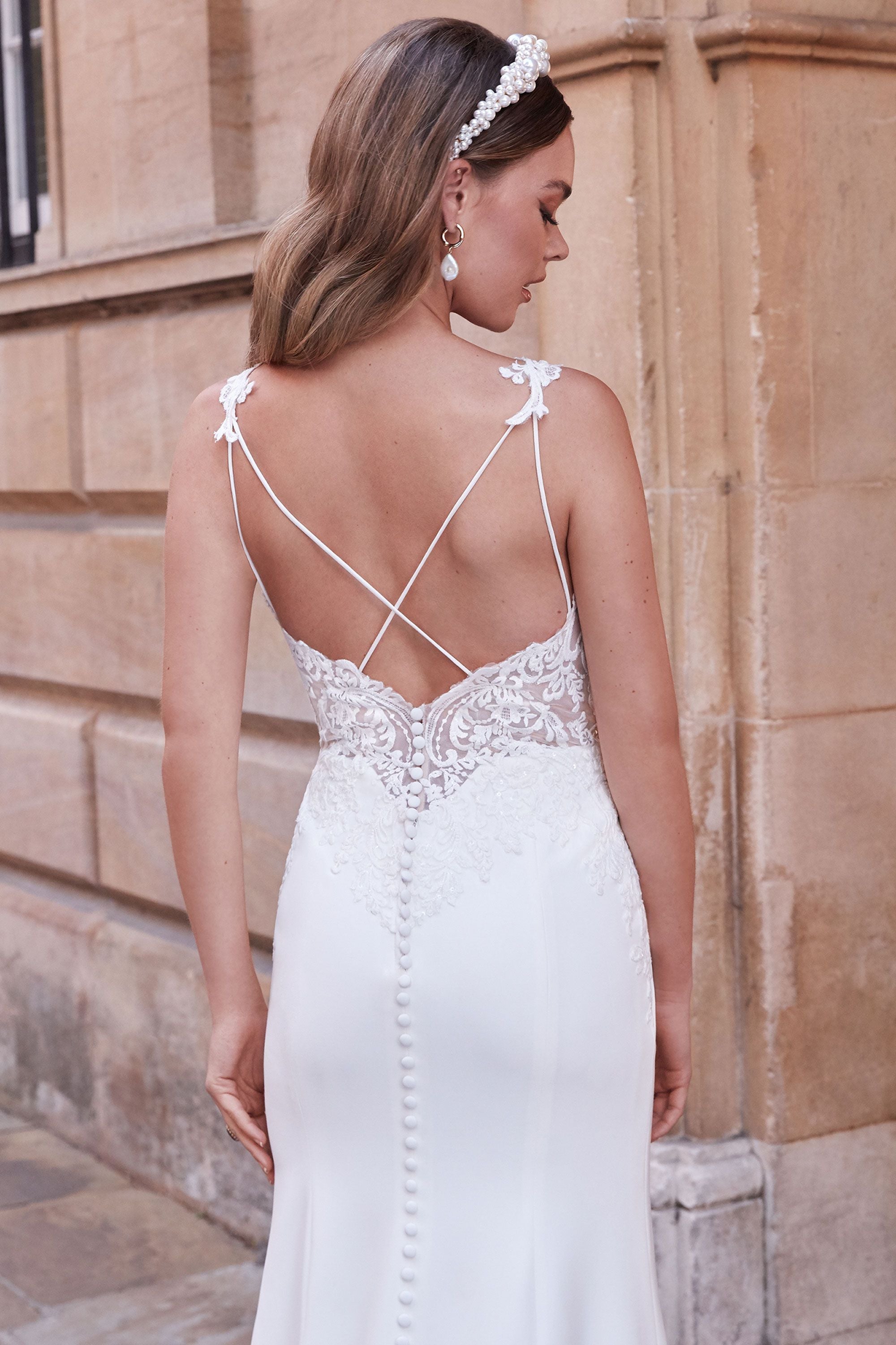 Criss Cross Back Wedding Dress