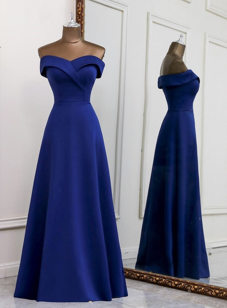 A-line Fashion Formal Evening Dresses Off Shoulder Sleeveless