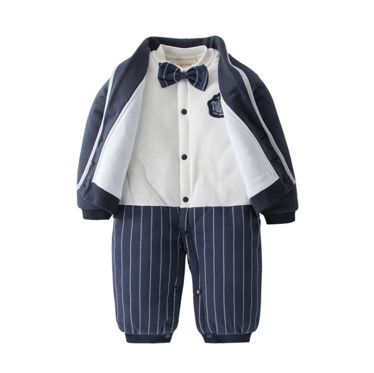 Winner Bowtie Decorated Warm Cotton Baby Boys 2-piece Suit Set/Flower Boy Set - Blossom Wedding