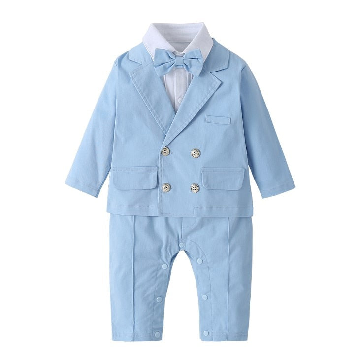 Gentleman Detachable Bowtie Decorated Baby Boys 2-piece Suit Flower Boy Suit - Blossom Wedding