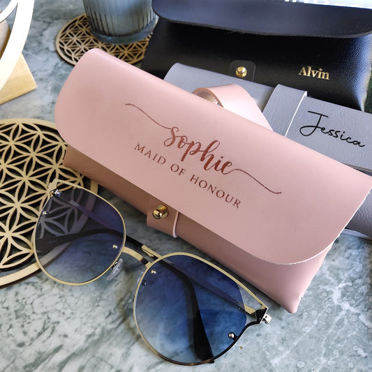Personalized Wedding Bridesmaid Guests Gifts Sunglasses Case For Bridal Shower Proposal Bachelorette Groomsmen Party - Blossom Wedding