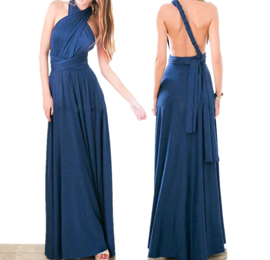 navy blue infinity dress