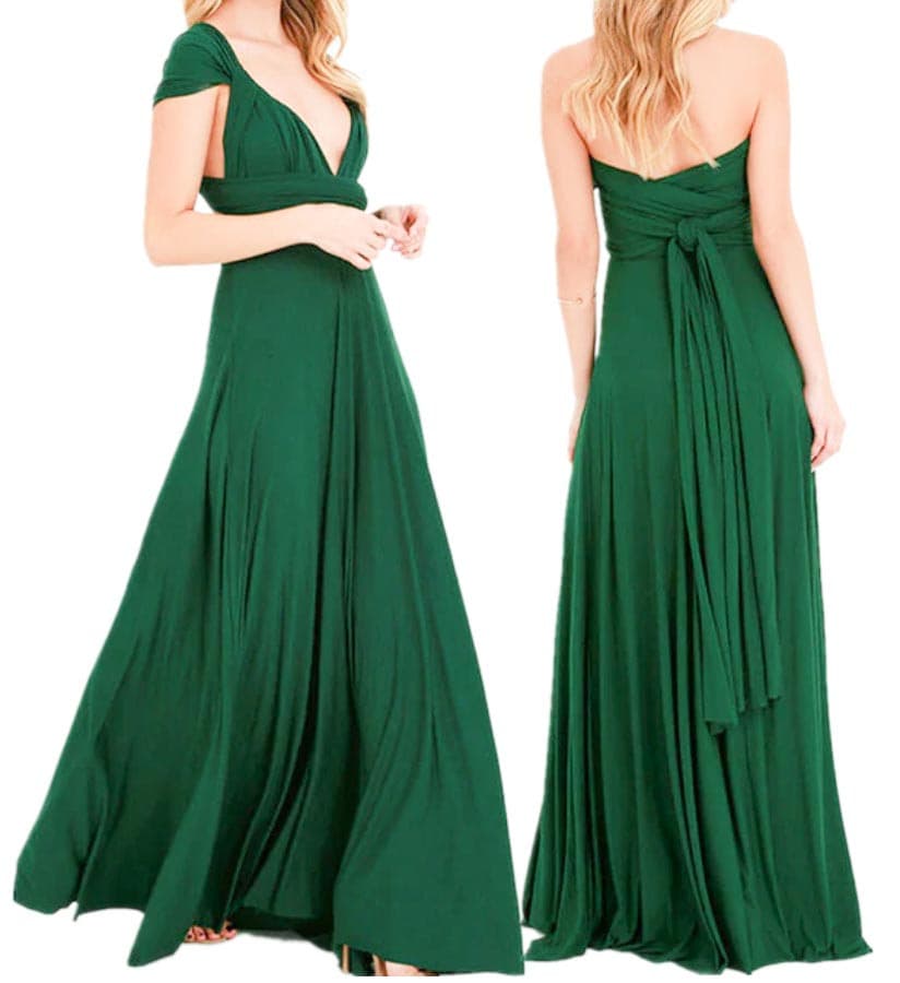 Sage Green Convertible Infinity Multiway Wrap Bridesmaids Dresses - Blossom Wedding