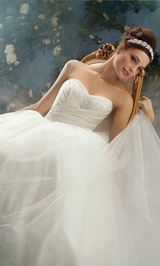[For Rent ONLY] Cinderella Disney Fairy Tale Wedding Dress in Diamond White /Silver (Ball Gown) - AA205 - Blossom Wedding