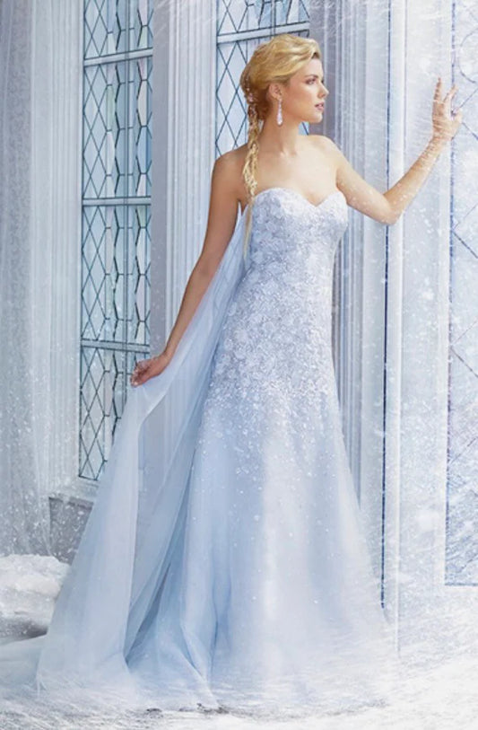 [For Rent ONLY] Elsa Disney Fairy Tale Wedding Dress in Ice Crystal (A-Line) - AA251 - Blossom Wedding