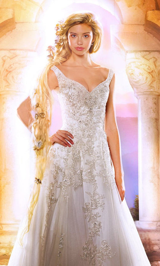 [For Rent ONLY] Repunzel Disney Fairy Tale Wedding Dress in Ivory (A-line) - AA255 - Blossom Wedding