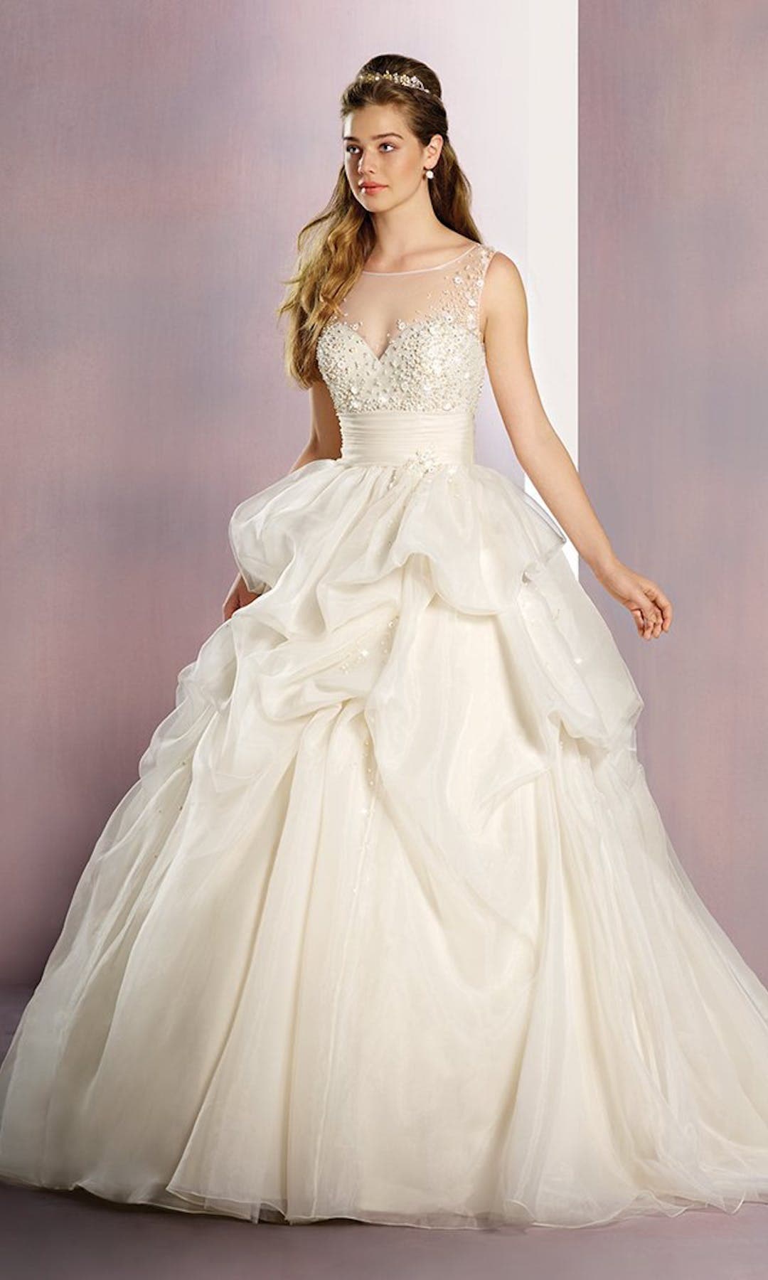 [For Rent ONLY] Sleeping Beauty Disney Fairy Tale Wedding Dress in Ivory /Gold (Ball Gown) - AA260 - Blossom Wedding