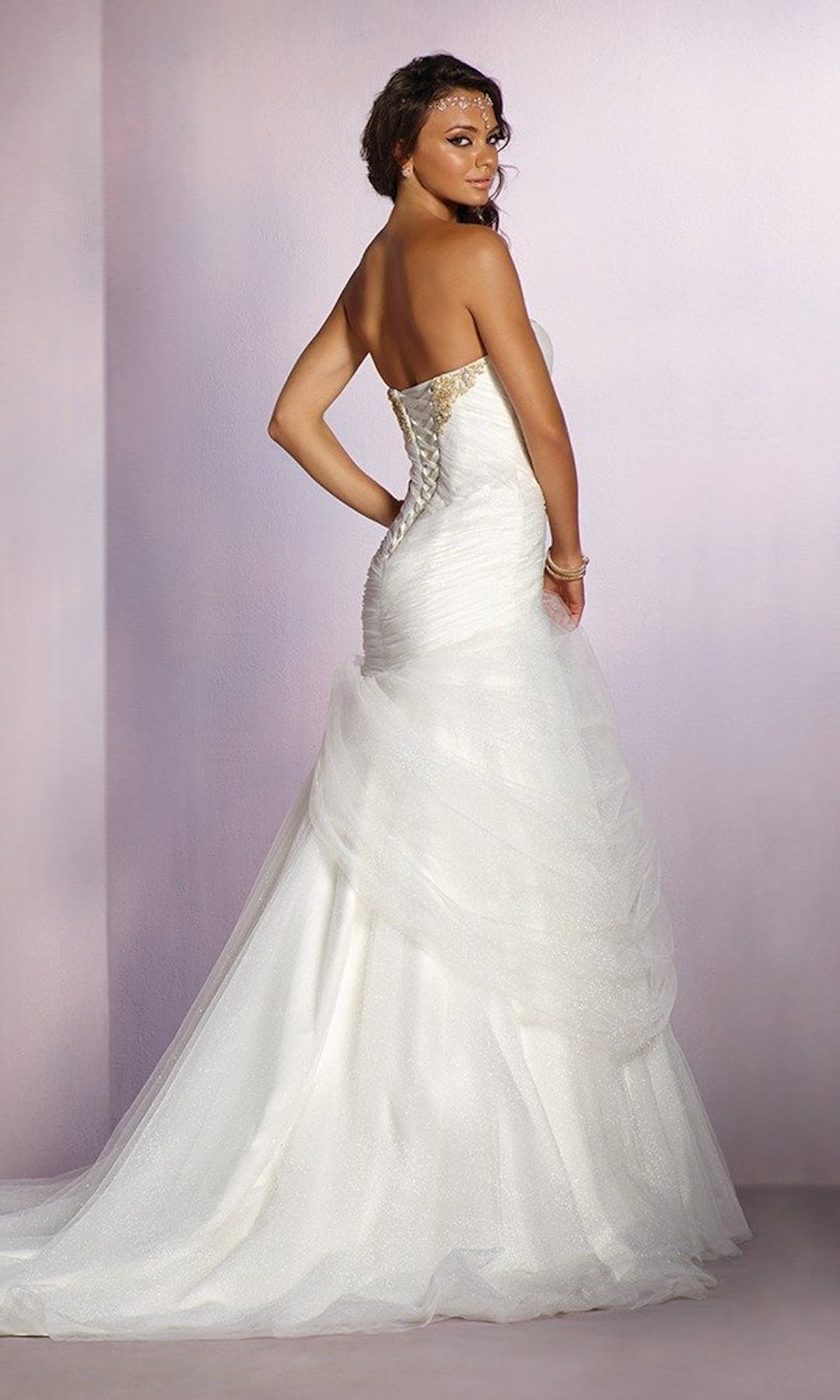 [For Rent ONLY] Jasmine Disney Fairy Tale Wedding Dress in In Ivory/Gold (Dropped Waistline) - AA261 - Blossom Wedding